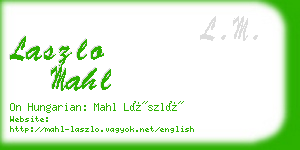 laszlo mahl business card